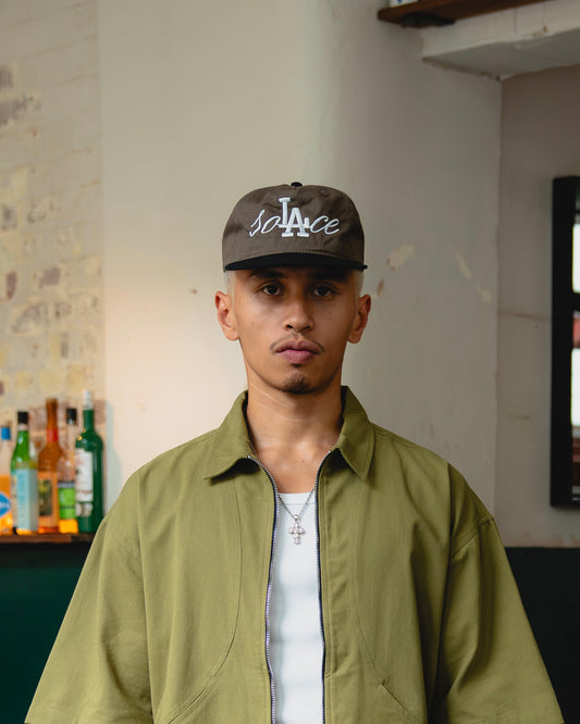 soLAce 5 Panel Baseball Cap - Walnut Brown/Carbon Black