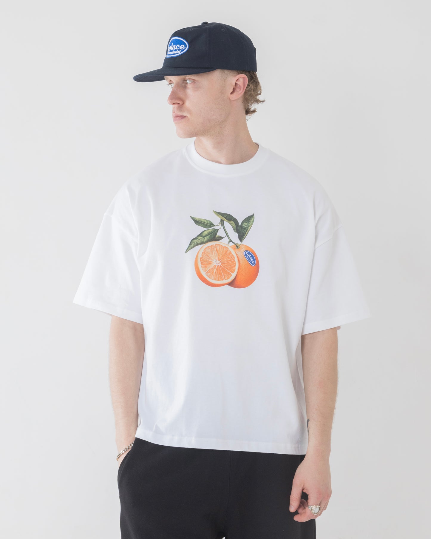"Naranja" Logo T-Shirt - Ivory/Citrus Orange