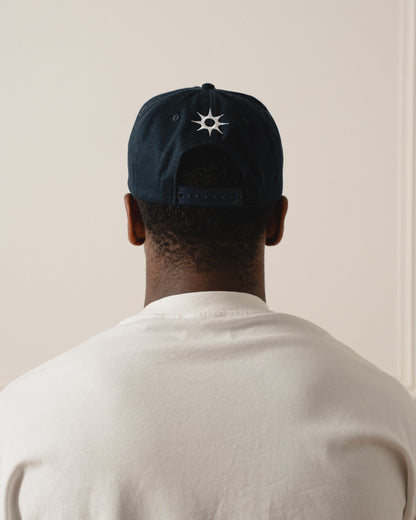 Varsity SOL 5 Panel Baseball Cap - Midnight Navy/Ivory