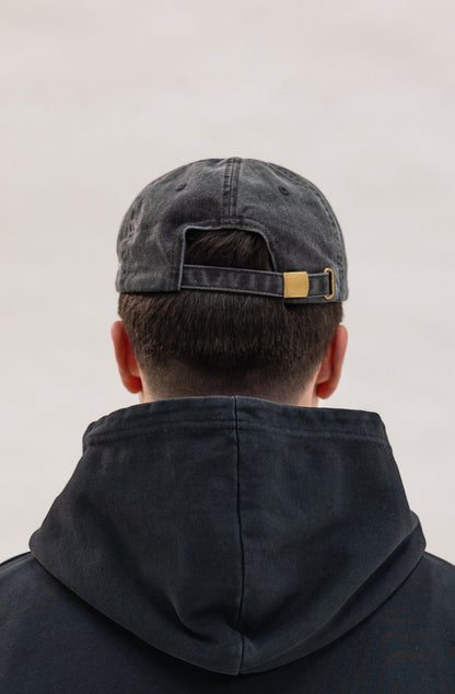 Peace Dove 6 Panel Baseball Cap - Washed Black/Ivory